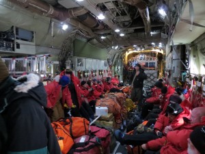 Flying to the South Pole in a C-130.