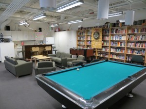 The Game Room--one of the popular areas to relax and socialize after work.